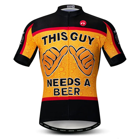 Hotlion Cycling Jersey Men Short Sleeve Bike Shirts Breathable Bicycle Clothing Tops with 3 Rear Pocket