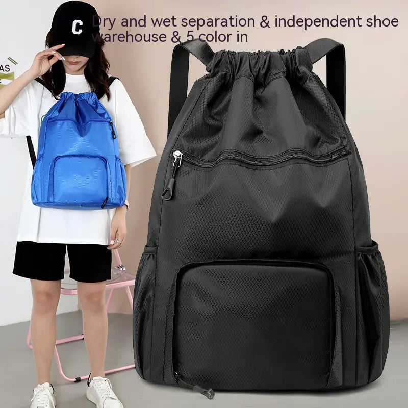 Large Capacity Outdoor Drawstring Backpack Bag