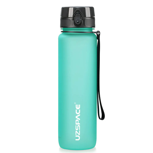 UZSPACE 32 OZ water bottles Leak Proof BPA Free Tritan Plastic Reusable Water Bottle for Travel Gym Fitness Running Sports School (Spindrift Blue32OZ)