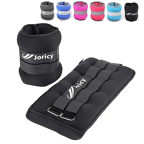 Ankle Weight Wrist Leg Arm Weights for Women Men Children with Adjustable Straps A Pair Of 20LBS(10 LB Each Weight) Strength Training Weighted for Walking Yoga Jogging Running Dance Black