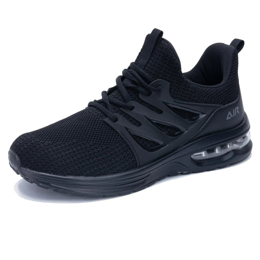 Mens Air Walking Shoes Slip On Gym Tennis Sneakers Fashion Lightweight Running Athletic Workout Casual Shoe US 10 Black