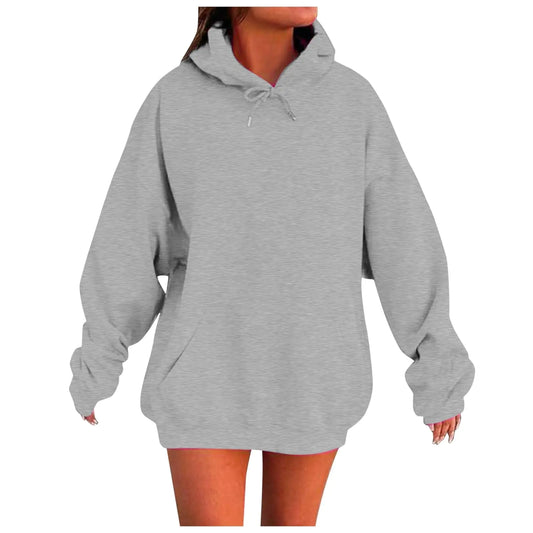 Purple Hoodie Women Oversized Hoodies Casual Long Sleeve Fleece Pullover Winter Plus Size Drop Shoulder Pocket Sweatshirts Trendy Hoodies Plus Size
