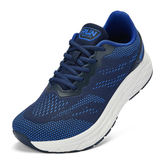 Slow Man Shoes with Wide Toe Box Running Shoes for Men Walking Sneakers Comfortable Mens Athletic Gym Shoes Breathable Workout Sport Jogging Shoes for Men Blue 8